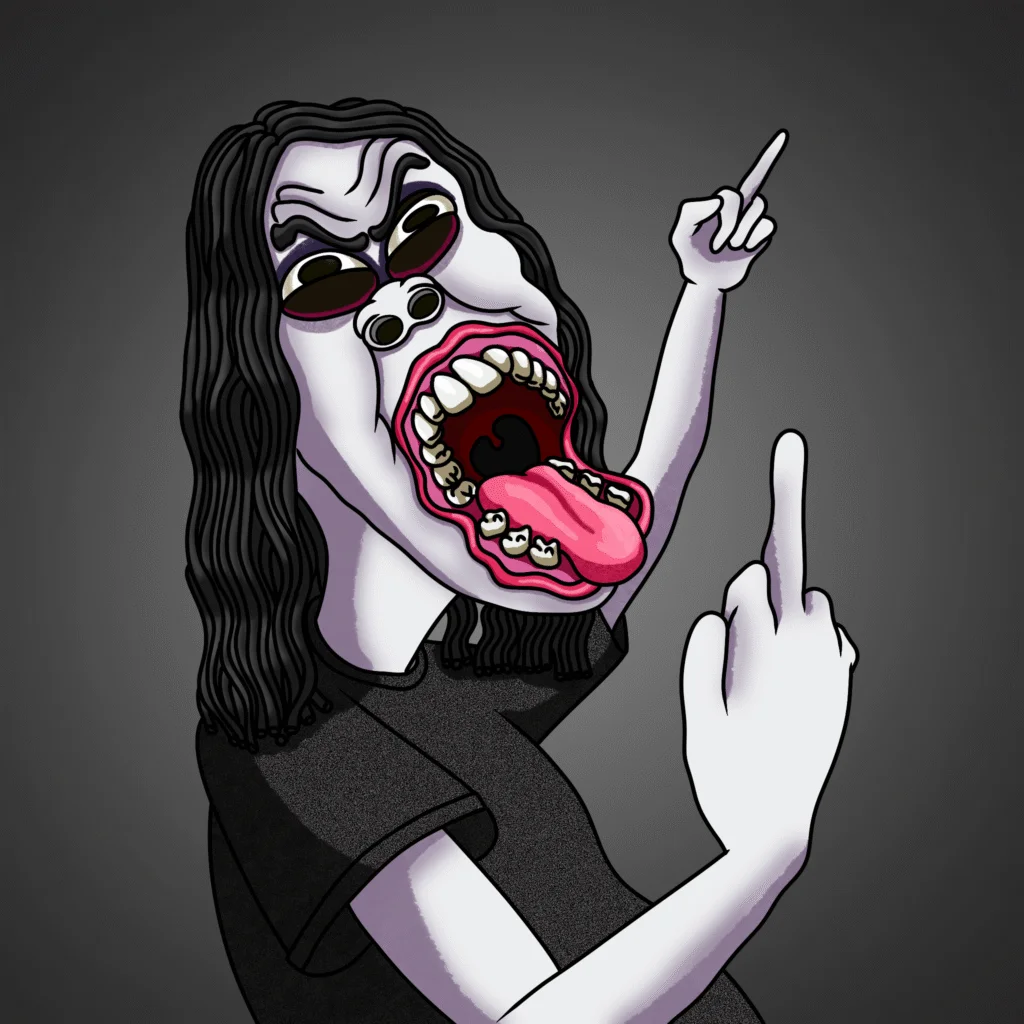 Gorth photo showing middle fingers